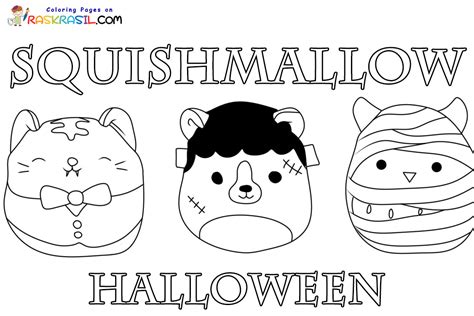 Halloween Squishmallow Coloring Pages