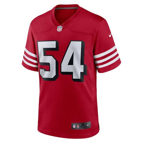 Men's San Francisco 49ers Fred Warner Nike Scarlet Alternate Game Jersey