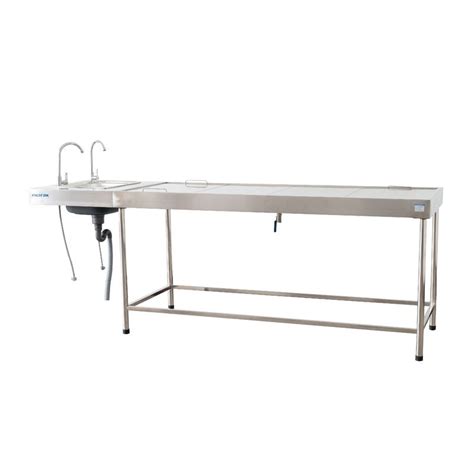 YA-AT02 Height Adjustable Stainless Steel Autopsy Table