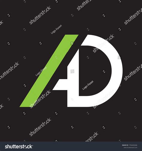 Letter Ad Logo Icon Flat Vector Stock Vector (Royalty Free) 1794682846 ...