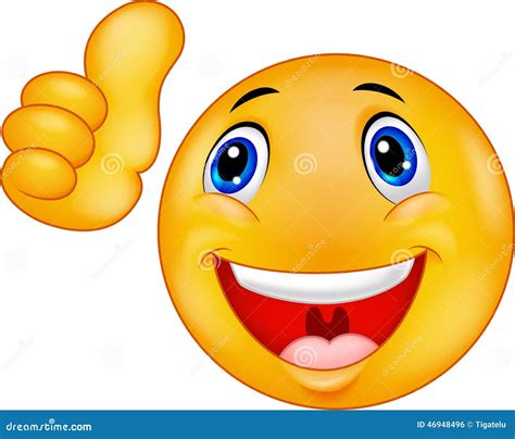 Cartoon Happy Smiley Emoticon Face Stock Vector - Illustration of hand ...