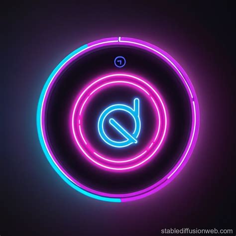 Neon Circle Logo with 18+ and Discord | Stable Diffusion Online