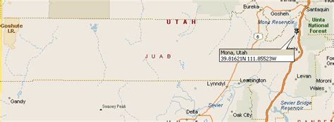 Mona, Utah Map