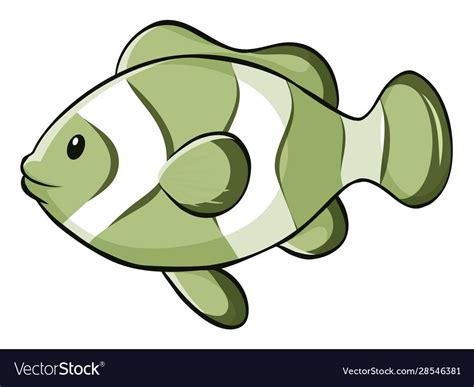 Green fish on white background illustration. Download a Free Preview or ...