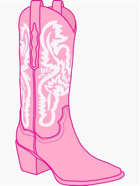 "pink cowgirl boot" Sticker for Sale by Addi Alexander | Pink cowgirl boots, Pink cowgirl ...