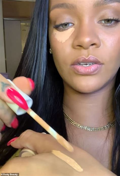 Rihanna shares Fenty Beauty makeup tutorial revealing new concealer | Daily Mail Online