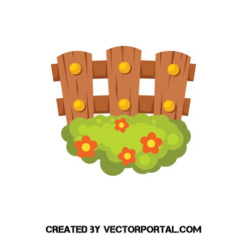 Fence cartoon style clip art Royalty Free Stock SVG Vector and Clip Art