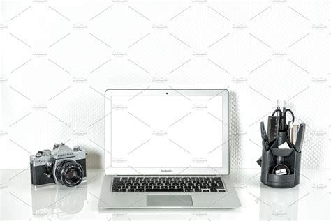 Working station laptop notebook JPG | Business Images ~ Creative Market