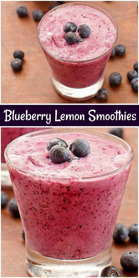 Blueberry Lemon Smoothies - Recipe Girl