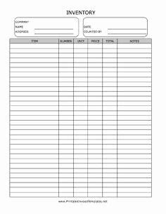 Craft Inventory Spreadsheet in 2020 | Inventory printable, Inventory organization, Business ...