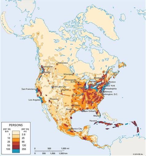 Density Canada Population Map