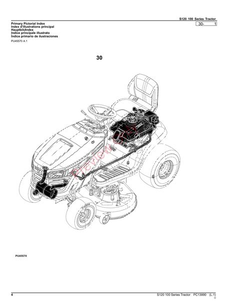 John Deere S120 100 Series Tractor Parts Catalog PC13990 09SEP22