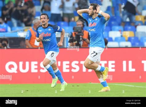 Khvicha Kvaratskhelia (SSC Napoli) celebrates after scoring goal during ...