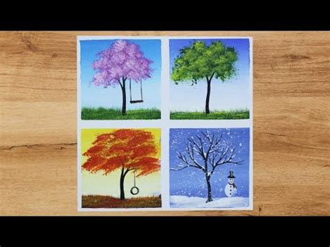 seasons painting - Google Search | Tree painting, Flower painting ...