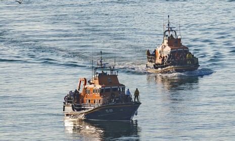 RNLI lifeboats rescue 17 people floating in Channel | UK news | The ...