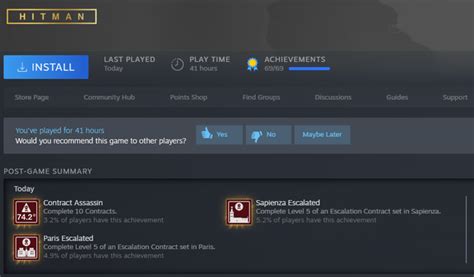 Hitman 2016 : r/steamachievements