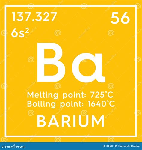 Barium Element From The Periodic Table Royalty-Free Stock Photography | CartoonDealer.com #156257627