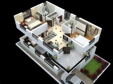 Cut Model of Duplex House Plan - Interior Design Click this link to ...