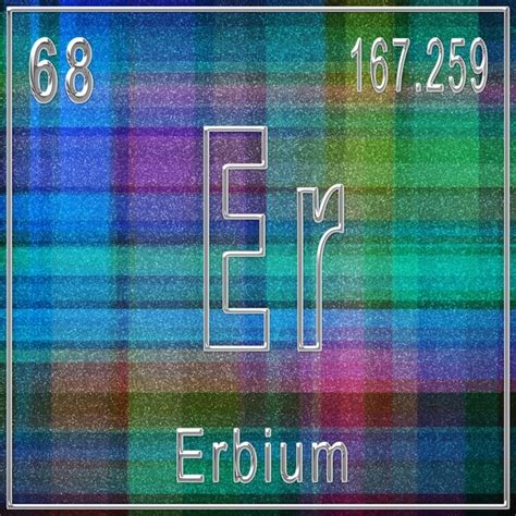 Premium Photo | Erbium chemical element sign with atomic number and atomic weight