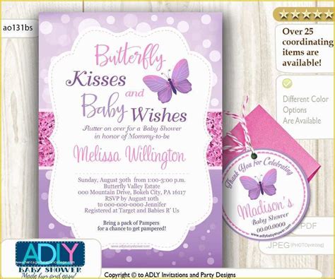 Free butterfly Baby Shower Invitation Templates Of Baby Shower Invitations Templates Templates ...