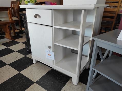 WHITE KITCHEN CART WITH STORAGE | Roth & Brader Furniture