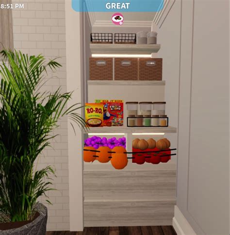 Bloxburg pantry storage | House design kitchen, Small kitchen layouts ...