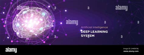 artificial Intelligence template for ai machine deep learning technology sci-fi concept Stock ...