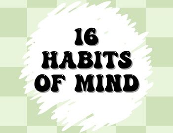 16 Habits of Mind Posters by WorldHistoryWithMsEckler | TPT