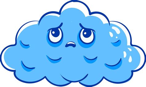 Sad cloud, illustration, vector on white background 13794676 Vector Art at Vecteezy