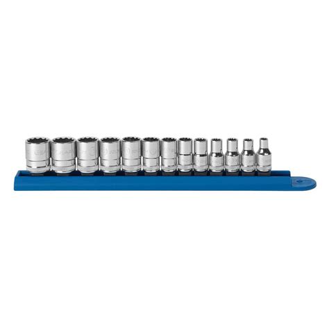 GearWrench® 80306 - 1/4" Drive 12 Point Metric Standard Socket Set (13 pcs)