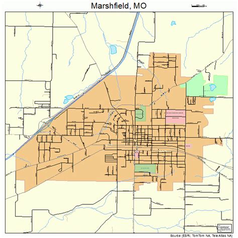 Marshfield Missouri Street Map 2946388