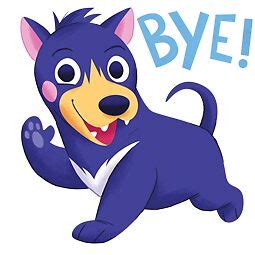 "BYE! Dog Sticker" Stickers by Makenna Magdaleno-Mague | Redbubble