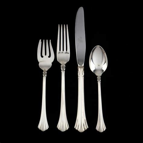 Reed & Barton Eighteenth Century Sterling Silver Flatware Service (Lot 2208 - February Estate ...