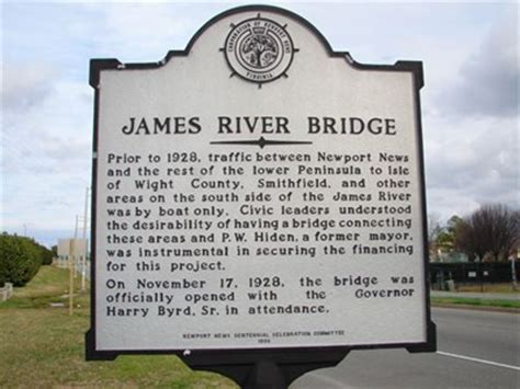 James River Bridge - Virginia Historical Markers on Waymarking.com