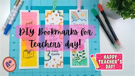 Easy Bookmarks Tutorial for Teachers' Day || Teachers Day gift idea ...