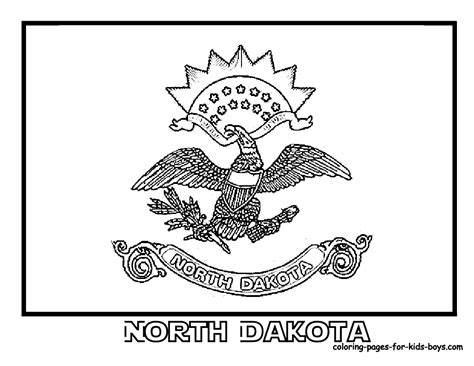 North Dakota state flag | Flag coloring pages, Coloring pages, Best flags