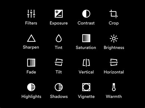 📷 Photo editing Icons by Alex Vanderzon on Dribbble