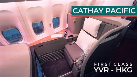 Cathay Pacific 777-300ER First Class [4K] Review - Vancouver to Hong Kong