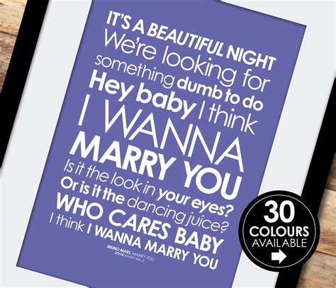 Marry Me Bruno Mars Lyrics