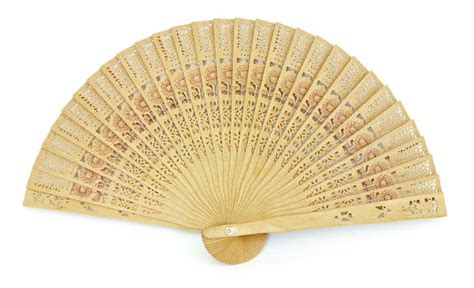 Cardboard Fan on a White Background Stock Image - Image of held ...