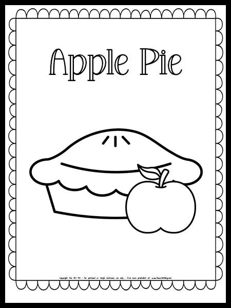 Apple Pie Coloring Page {FREE PRINTABLE} - The Art Kit