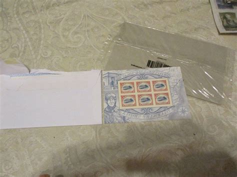 INVERTED JENNY STAMP SHEET WITH INFO SHEET ENVELOPE AND ORIGINAL PACKAGE | #4555935511