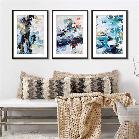 Framed Art Print Set Of Three Poster Prints By Abstract House | notonthehighstreet.com