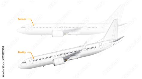 Schematic of Boeing 737 Max aircraft Stock Illustration | Adobe Stock