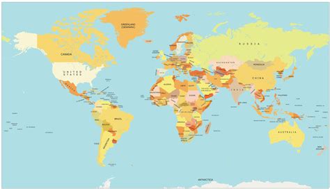 World Map with Countries - GIS Geography