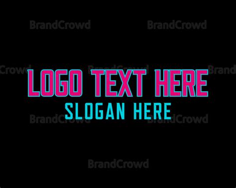 Neon Tech Wordmark Logo | BrandCrowd Logo Maker