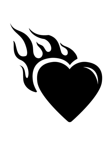 Heart with flames heart tattoos love and sacred tattoo designs cliparts - Clipartix