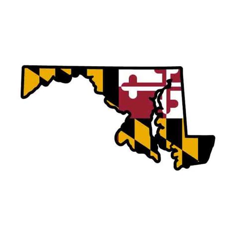 Maryland Flag State Outline INSTANT DOWNLOAD 1 Vector .eps - Etsy