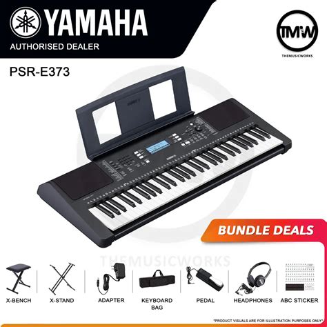 Yamaha PSR-E373 61-Key Portable Keyboard Piano | TMW