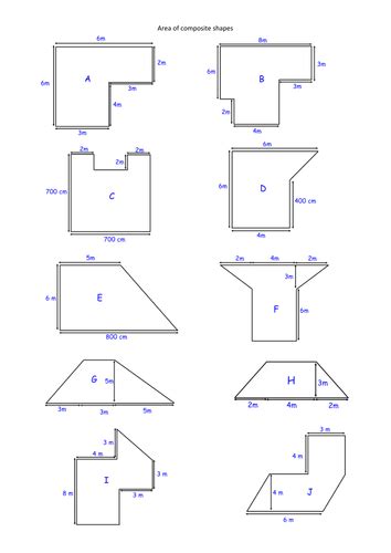 Area of composite shapes by alicecreswick - Teaching Resources - TES